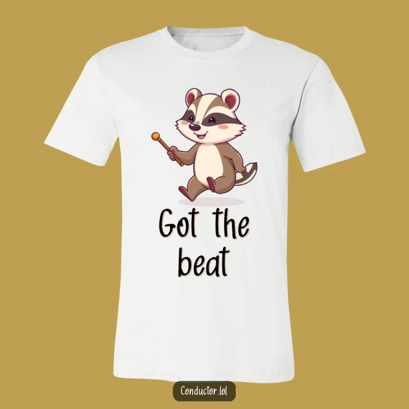 Funny Badger Conductor T-Shirt: Wear Your Enthusiasm with Style