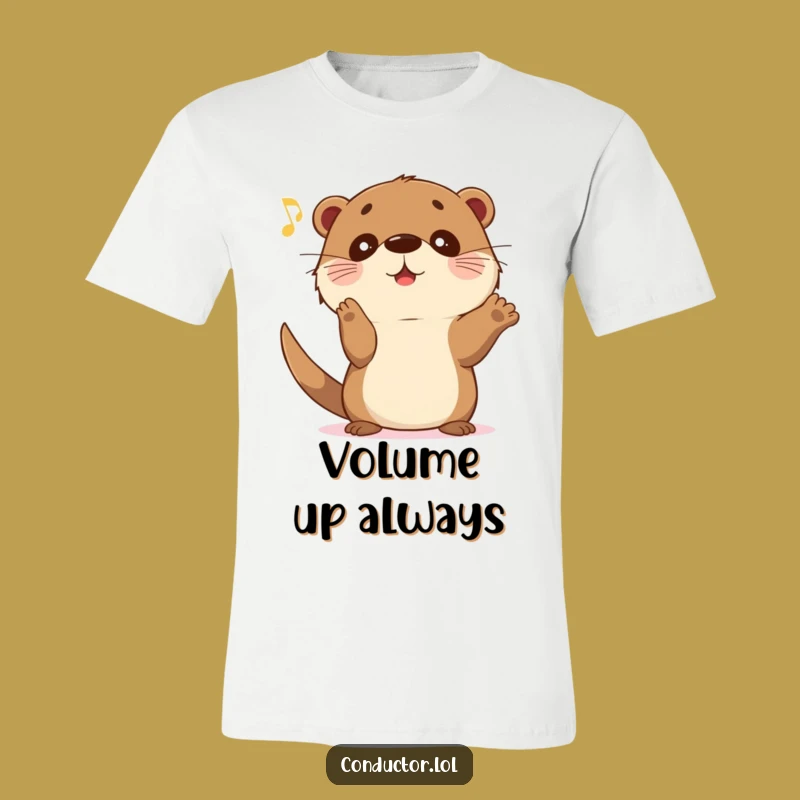 Funny Otter Crescendo T-Shirt - Go Louder with This Hilarious Music Tee