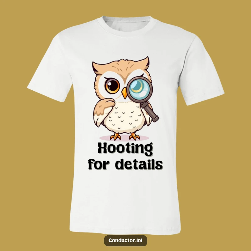 Funny Owl Spyglass Tee: Curious Explorer Shirt for the Observant