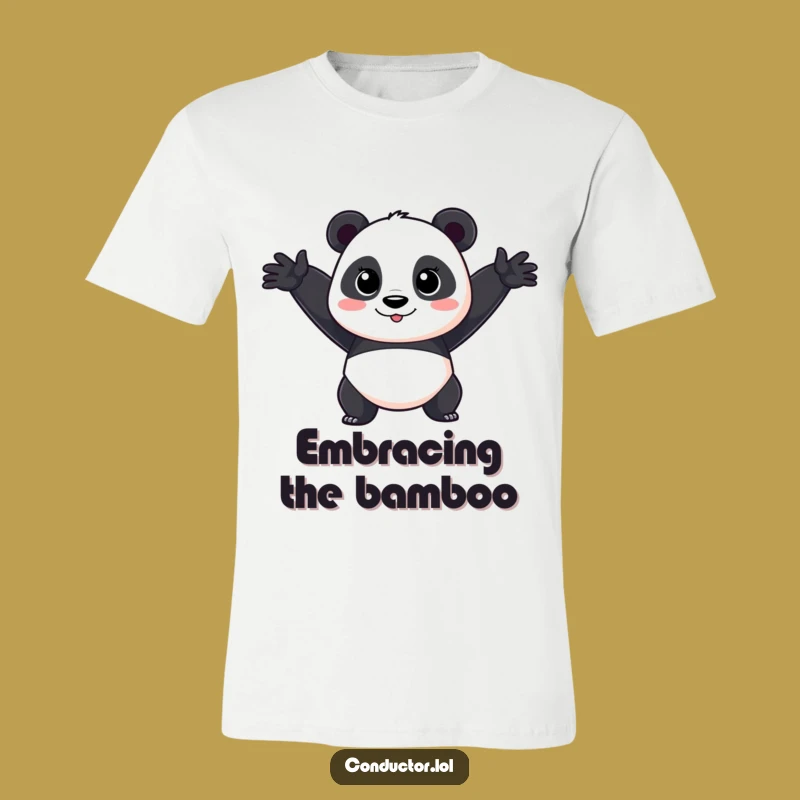 Funny Panda Performer T-Shirt: Hilarious Dramatic Gesture Tee for Actors