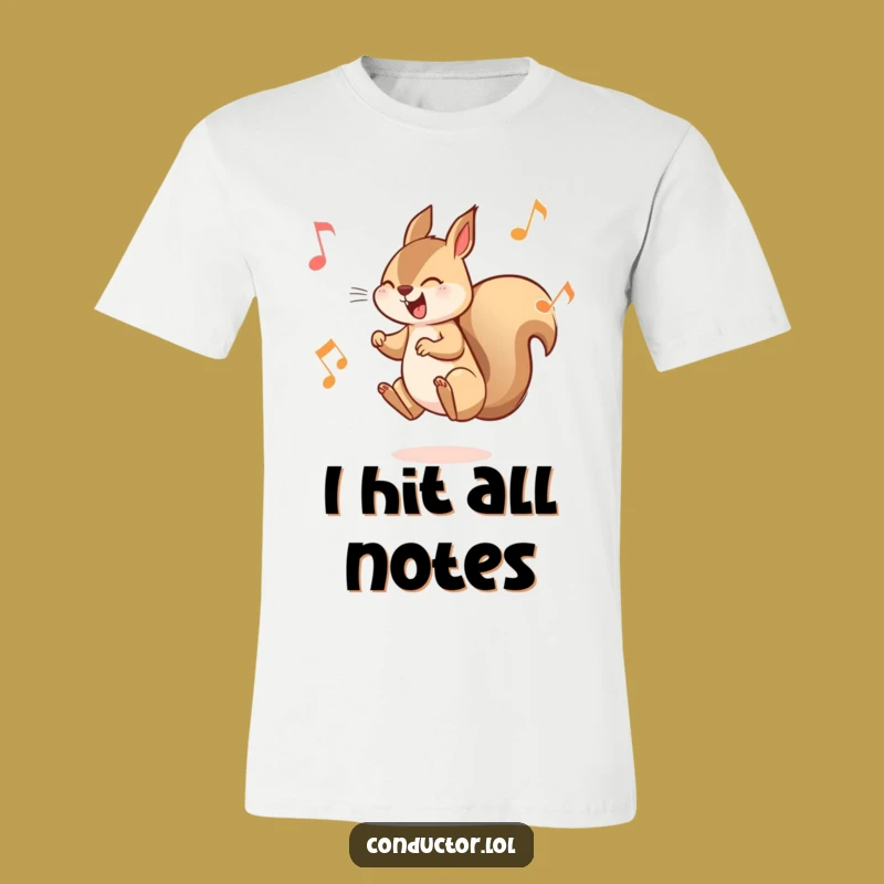 Funny Squirrel Musician T-Shirt: Wear Your Playful Musical Energy