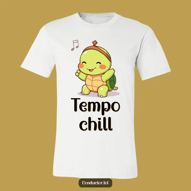 Funny Turtle Conductor T-Shirt - Joyful Maestro's Expressive Tempo Tee Gift