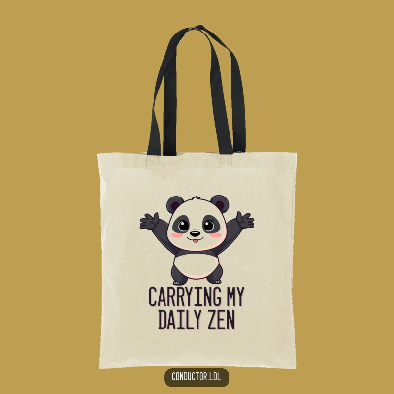 Funny Panda Performer Tote Bag: Stylish & Dramatic Accessory for Actors