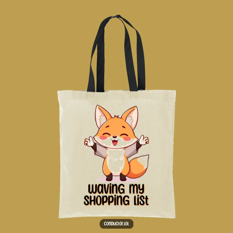 Funny Maestro Fox Tote Bag: Carry Your Passion with Every Step